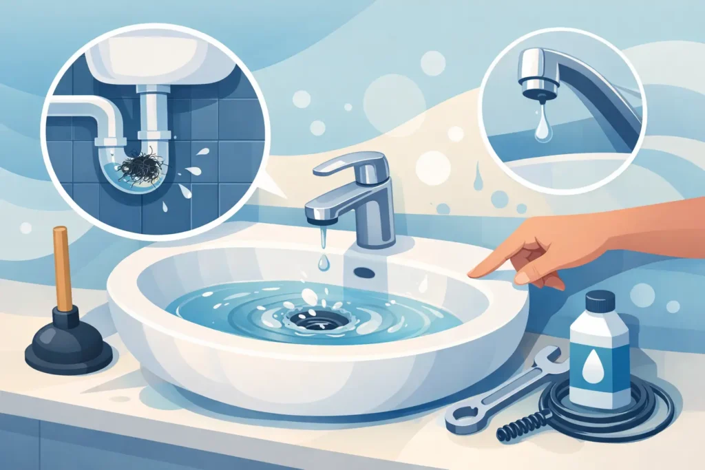 Why a Bathroom Sink Is Draining Slow