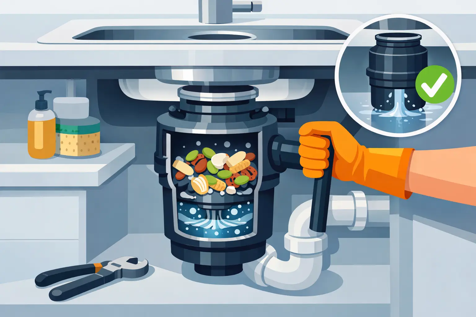 Clogged Garbage Disposal Fix That Works Safely