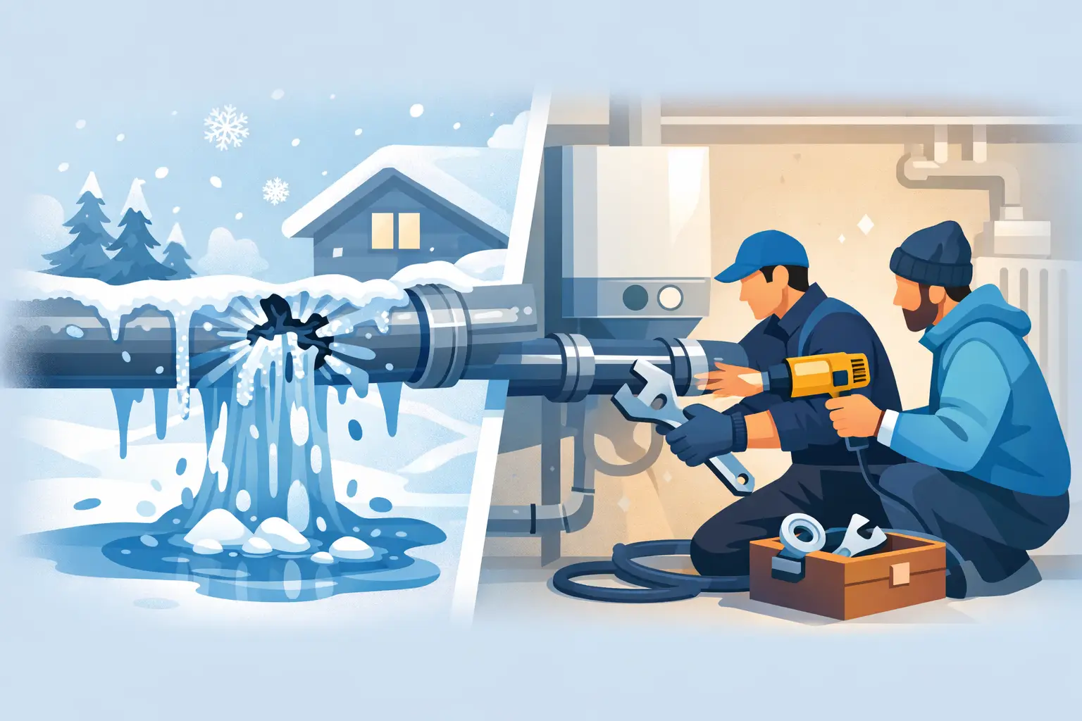 Frozen Pipe Restoration After a Winter Freeze