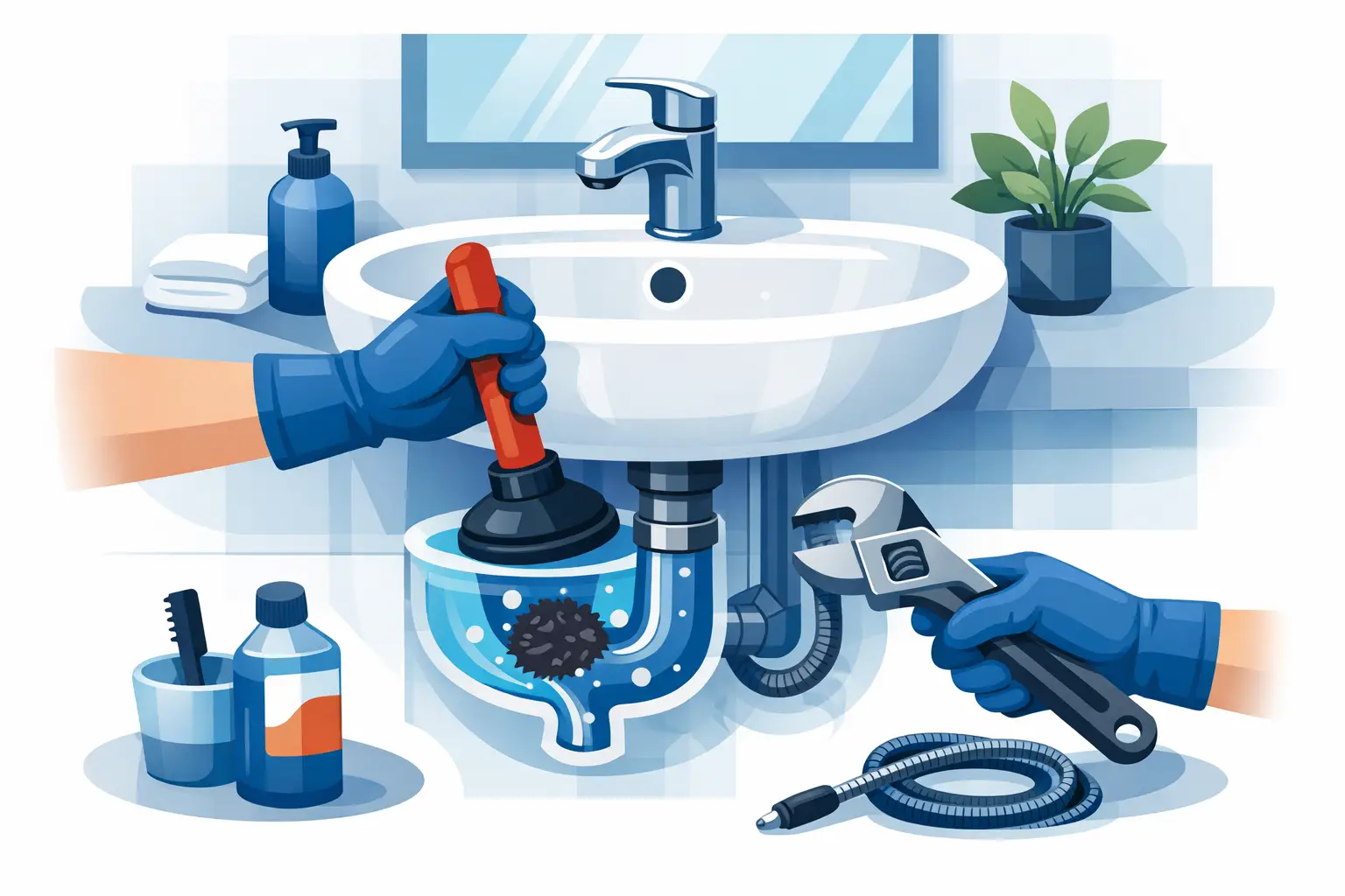 How to Unclog a Bathroom Sink Without Damage