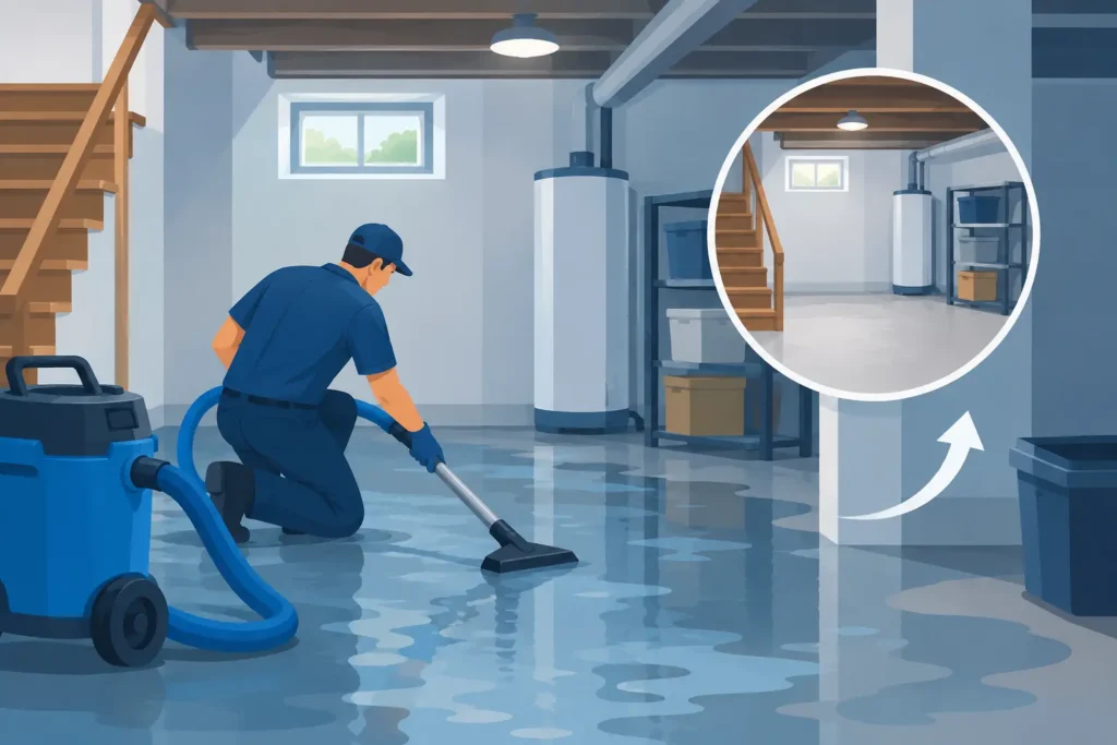 A Basement Flood Repair Case Study That Lasted